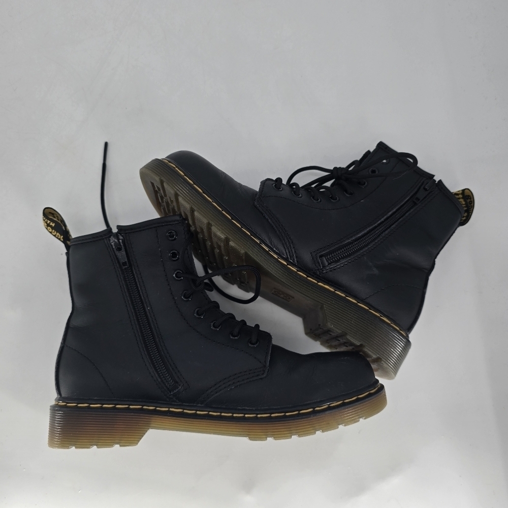 Dr martins Junior 1460 Softy T Leather Lace Up Boots black size boys 4 girls 5 - Picture 8 of 11